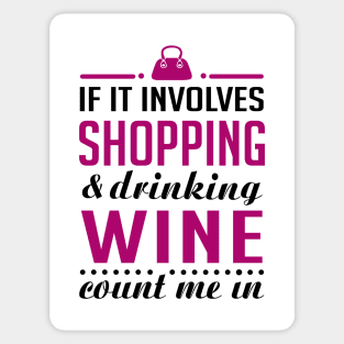 Shopping and Wine Sticker